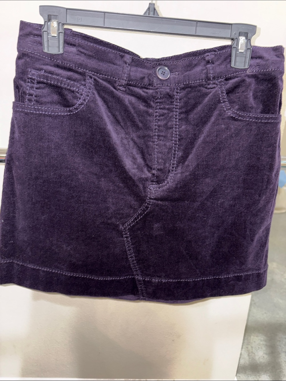 Chelsea & Violet Purple Velvet Mini Skirt